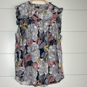 LOFT Sleeveless Ruffled Blouse: MPetite